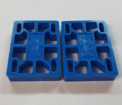 Dogtown Risers  - 1/2" With Hardware BLUE