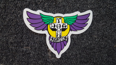 Dogtown WINGS STICKER - PURPLE 5"