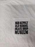 SK8SUPPLY Shop Logo T shirt Wes Humpston Art  XL - WHITE