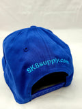 SK8SUPPLY Wes Humpston Skull Logo snap back hat - BLUE BLUE