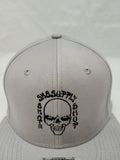SK8SUPPLY Wes Humpston Skull Logo snap back hat - LT GREY BLACK