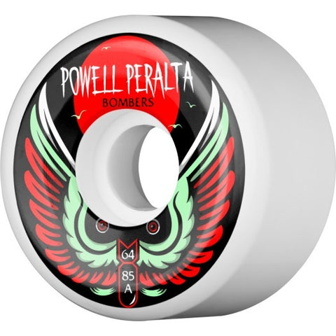  Powell Peralta BOMBERS wheels WHITE 64mm 85a