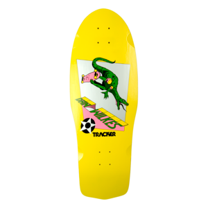 Tracker Dan Wilkes DINO reissue skateboard deck- YELLOW