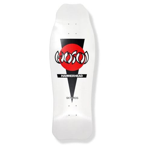 HOSOI Hammerhead Double Kick reissue skateboard deck 10.25"x31"- WHITE