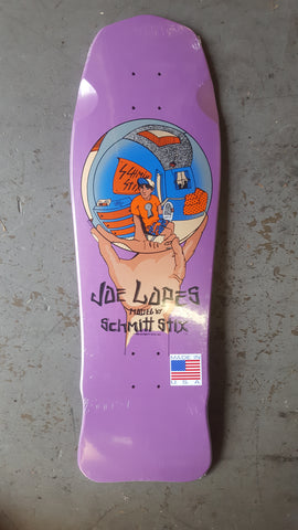 Schmitt Stix JOE LOPES CRYSTAL BALL reissue Skateboard Deck - PURPLE DIP