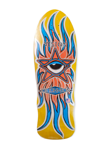 Vision JOE JOHNSON EYE reissue Skateboard Deck - YELLOW STAIN