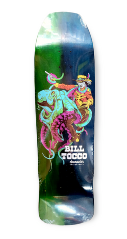 Bill Tocco Character Skateboard Deck 8.875" - GREEN BLUE VERTICAL Fade