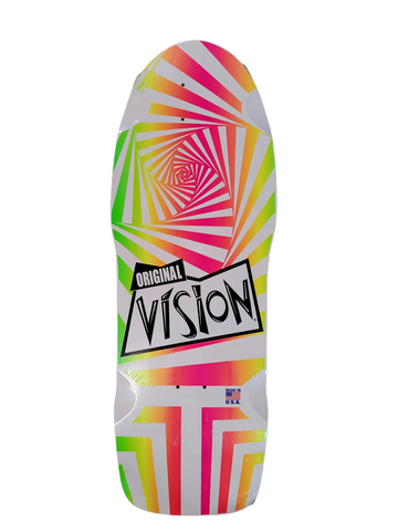 Vision ORIGINAL VISION "GATOR" reissue skateboard deck - WHITE RAINBOW FADE