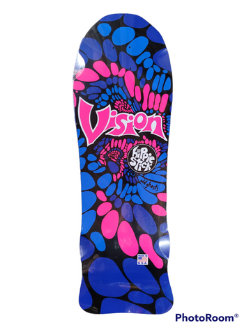 Vision HIPPIE STICK reissue skateboard deck  - BLUE PINK