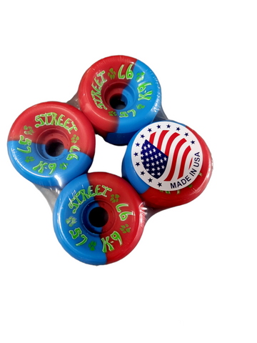 Dogtown K9 Street skateboard wheels 57mm 97a - RED BLUE