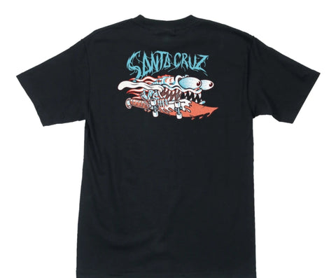 Santa Cruz SLASHER logo T shirt  S- BLACK