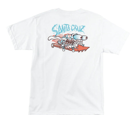 Santa Cruz SLASHER logo T shirt  L- WHITE