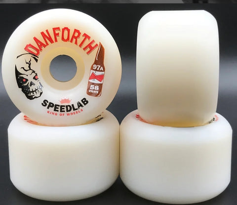 SpeedLab Bill Danforth Skateboard Wheels 58mm 97a - WHITE