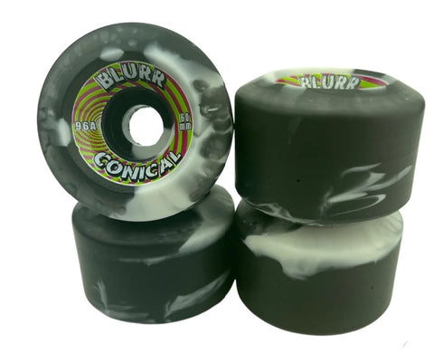 Vision Blurr wheels 60mm 96A (90a) reissues - BLACK WHITE SWIRL