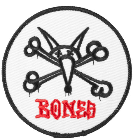 Powell Peralta VATO RAT BONES logo PATCH 3.5" - WHITE