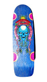 SK8supply Wes Humpston Art Crystal Skull 36" Skateboard - BLUE / PINK BANNER