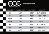 ACE 33 Skateboard Trucks - SILVER (Set) 8"