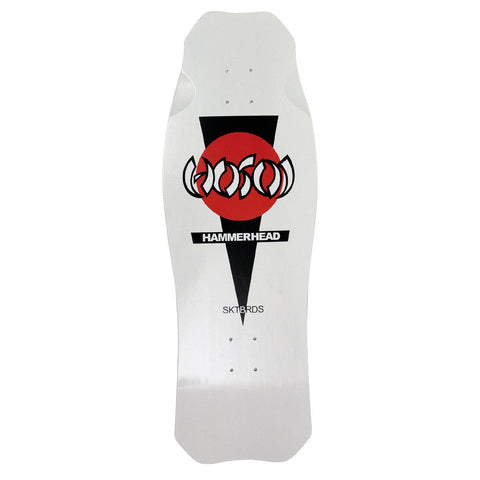  Hosoi Skateboards O.G. Hammerhead Oldschool reissue Deck WHITE  – 10.5 X 31