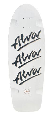 ALVA Tri Logo reissue Skateboard Deck - WHITE