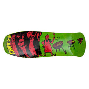 Schmitt Stix JOE LOPES BBQ Modern Concave Skateboard Deck - LIME YELLOW